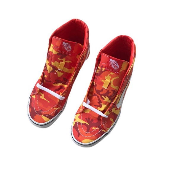 ***SOLD!***NWT Vans Sk8-Hi Orange camo shoes 6 7.5 - Picture 5 of 9